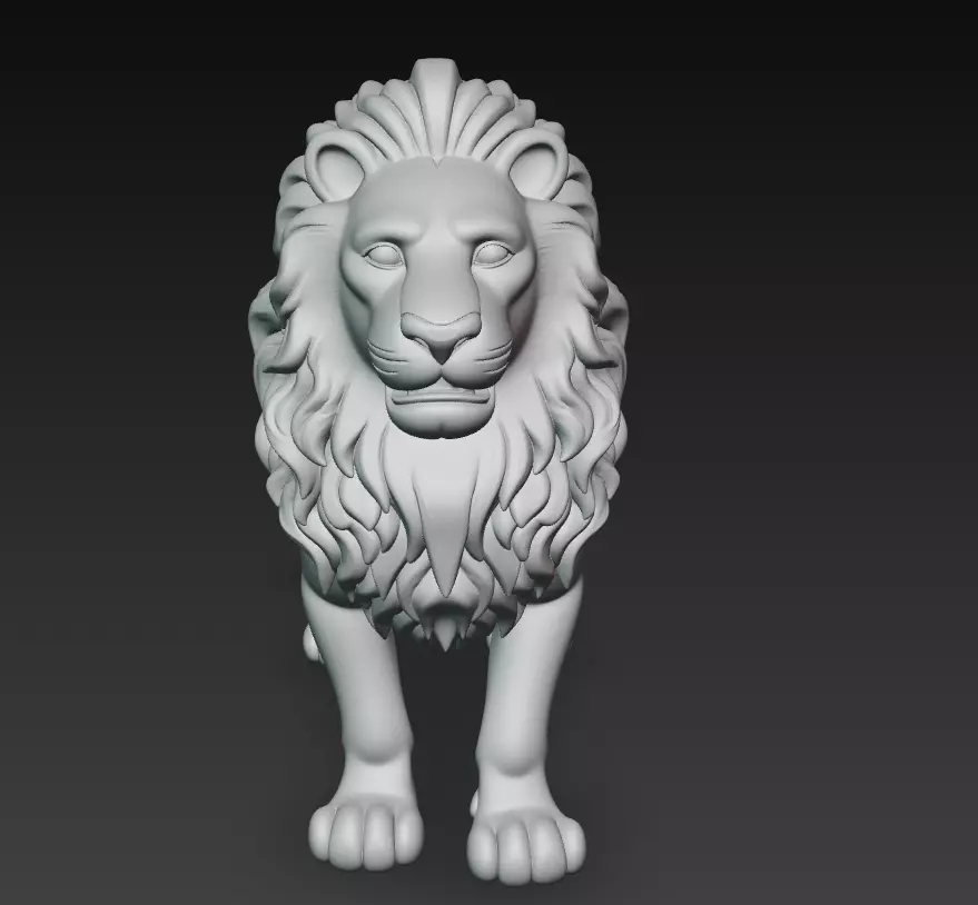 Majestic Lion - Royal Guardian 3D Model 3D print model_8