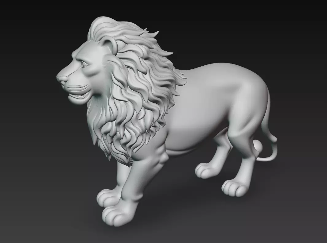 Majestic Lion - Royal Guardian 3D Model 3D print model_6