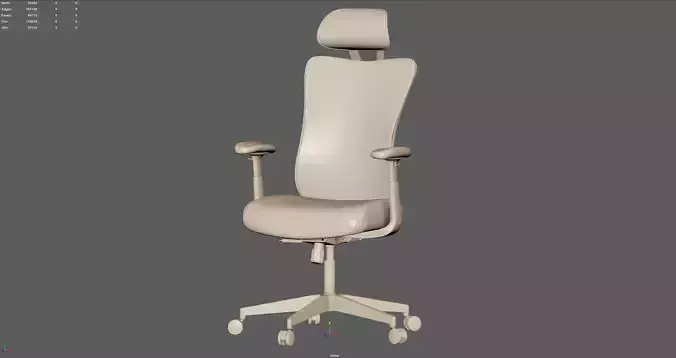 Office Mesh Chair 3D model 4