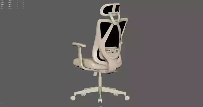 Office Mesh Chair 3D model 6