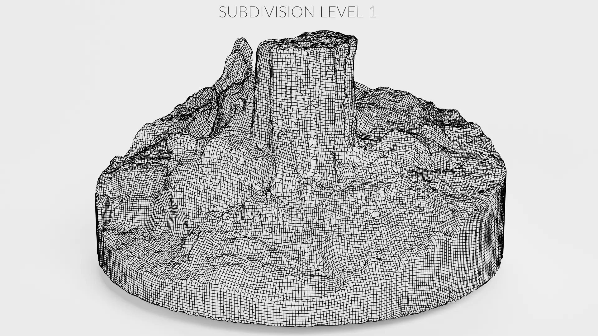 Tree Stump - Scanned Low-poly 3D model_10