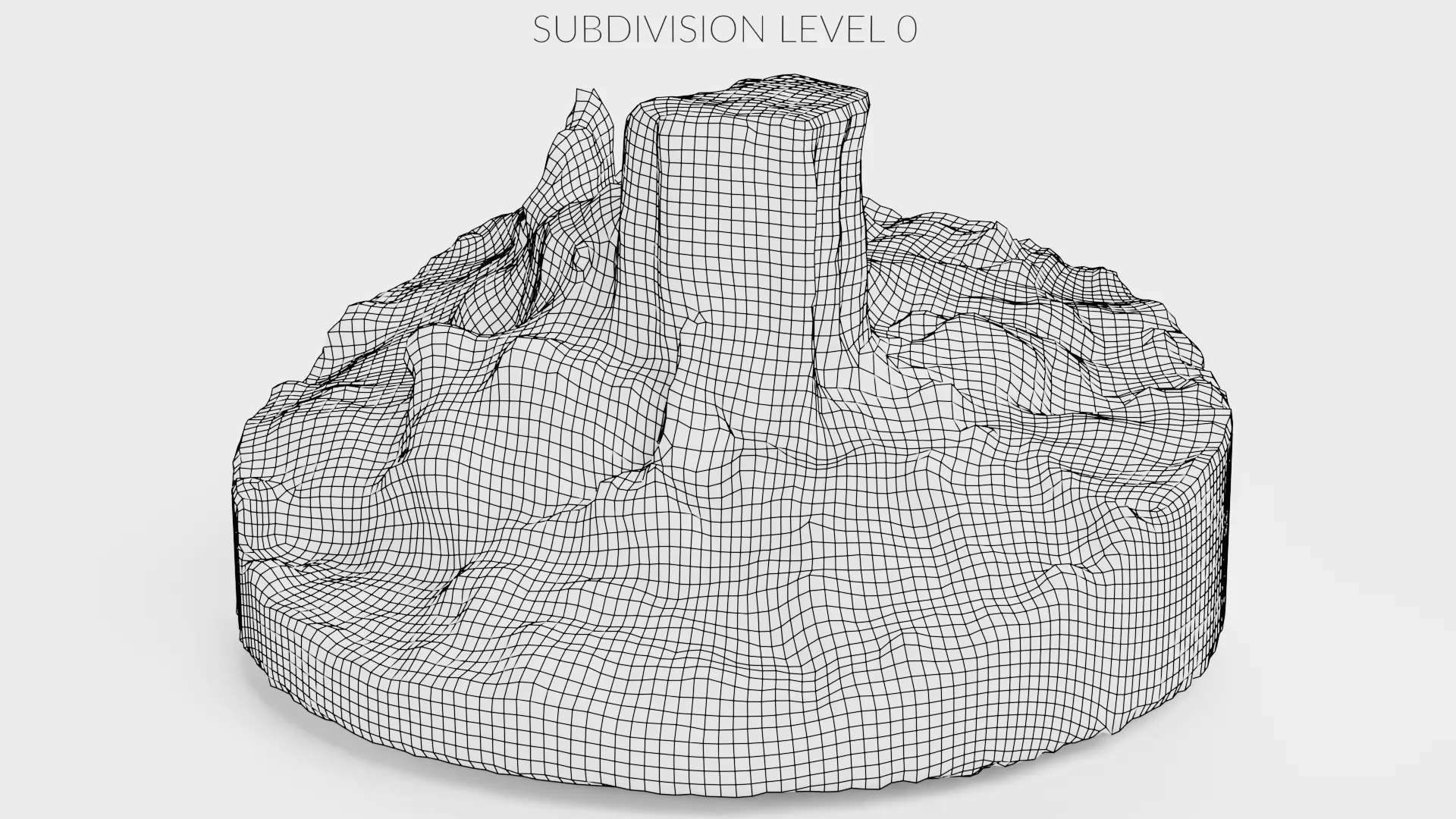 Tree Stump - Scanned Low-poly 3D model_9