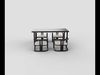 dining table and chairs set 3D model_1