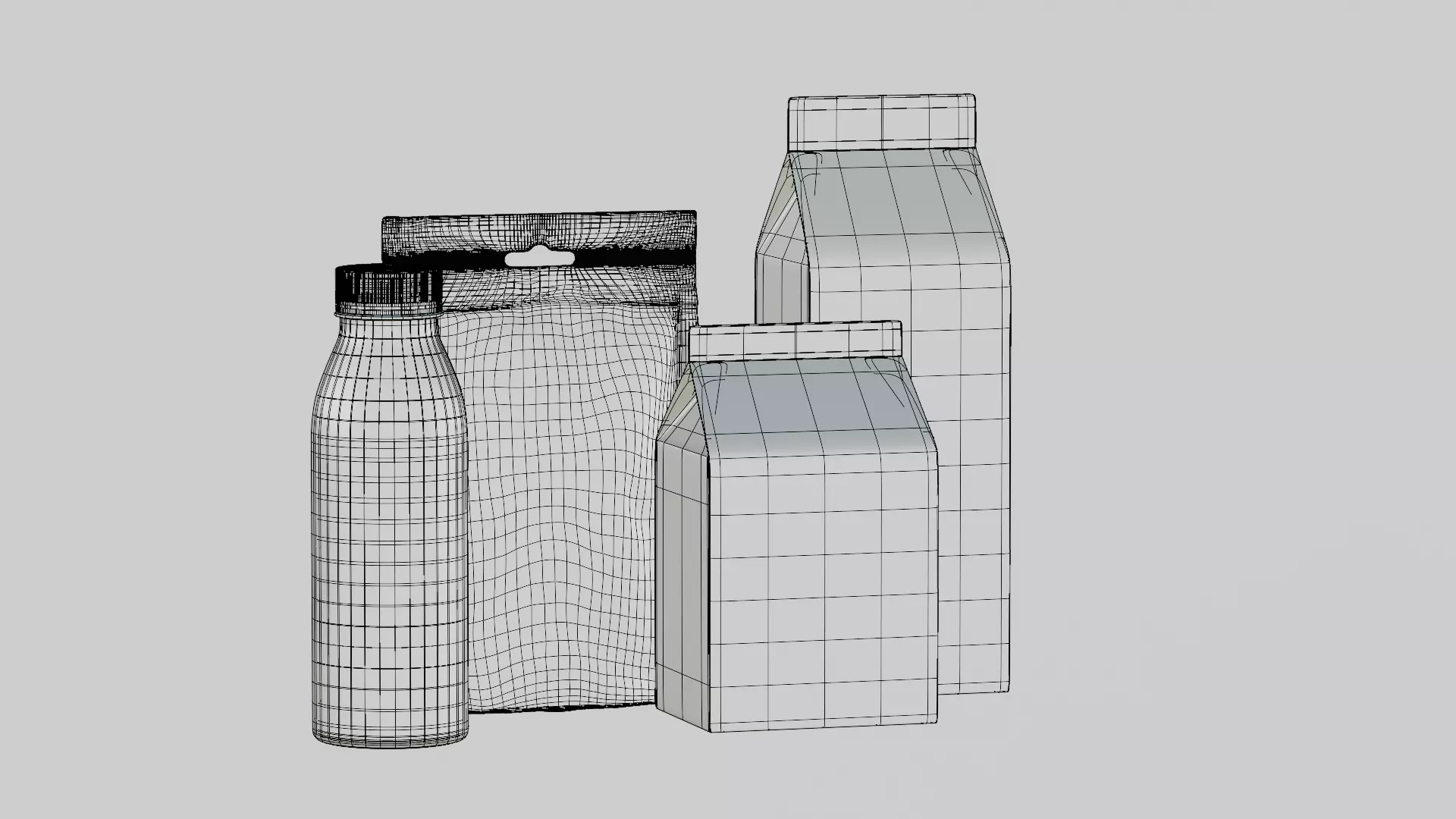 Dairy Set 3D model_5