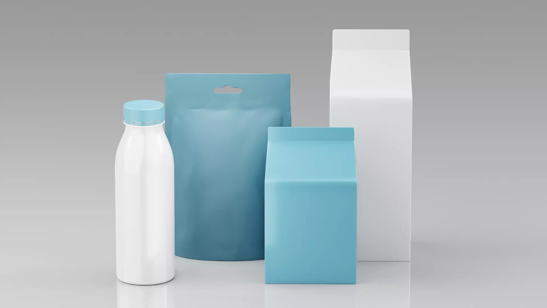 Dairy Set 3D model_1