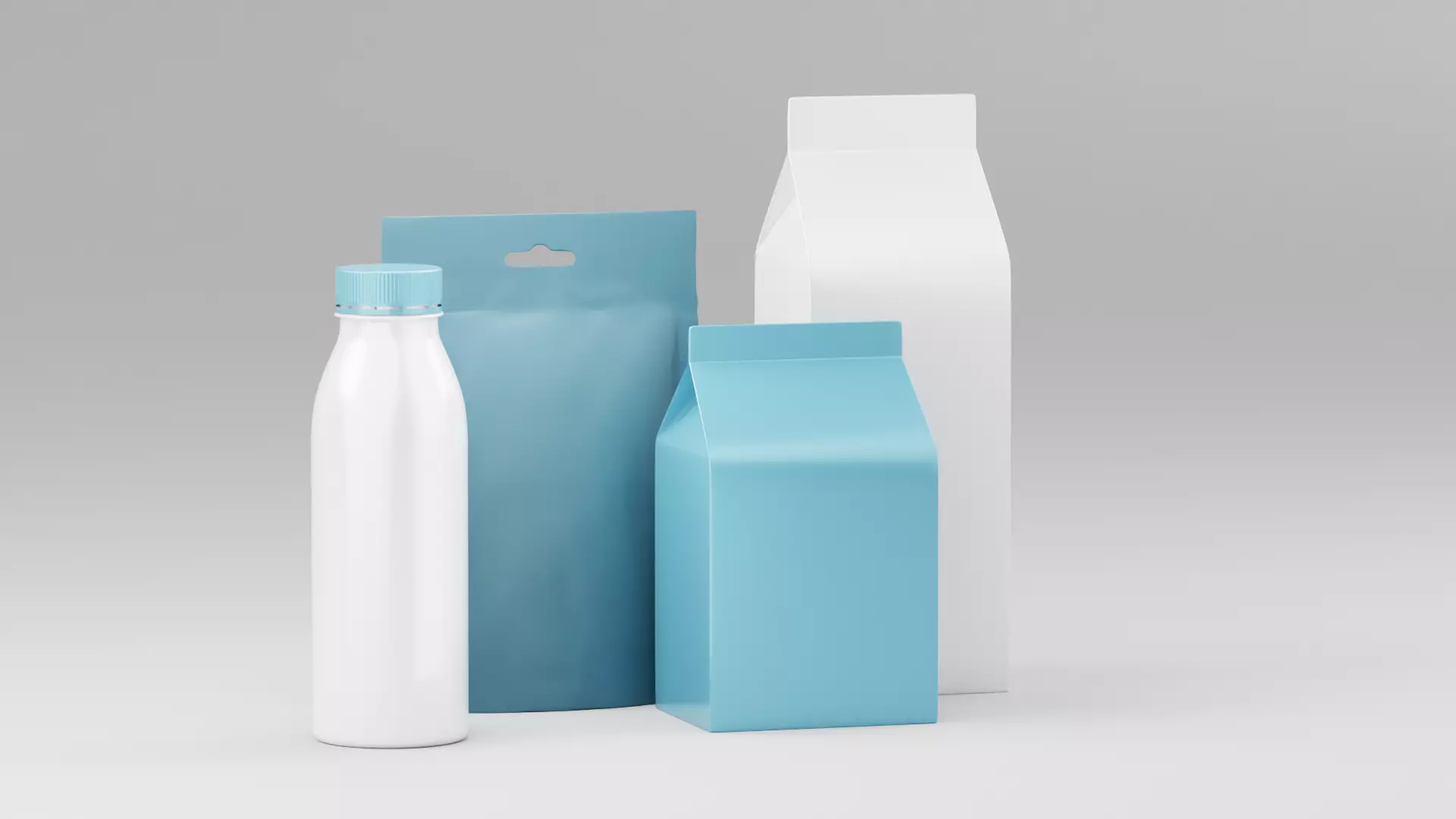 Dairy Set 3D model_4