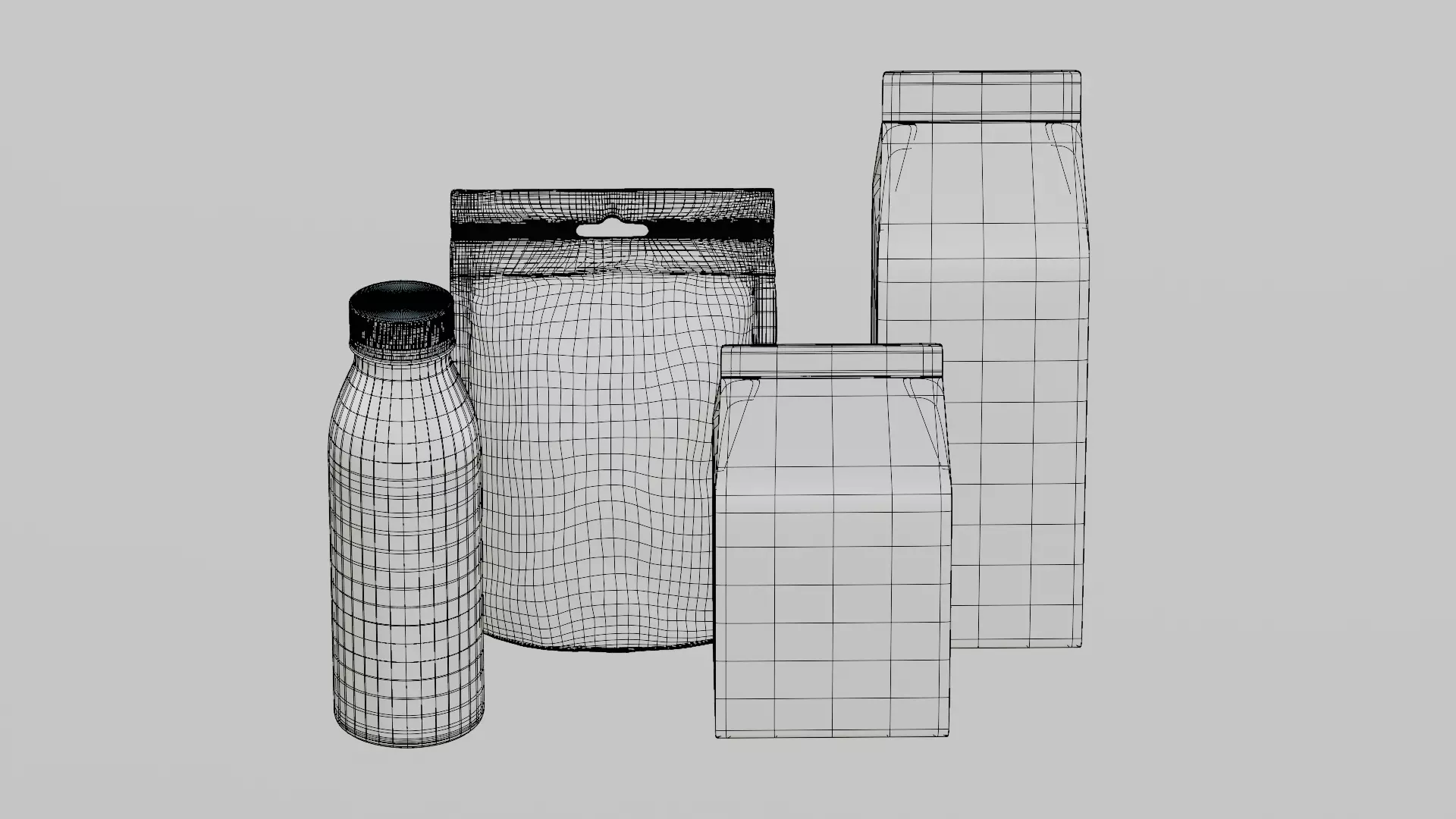 Dairy Set 3D model_7