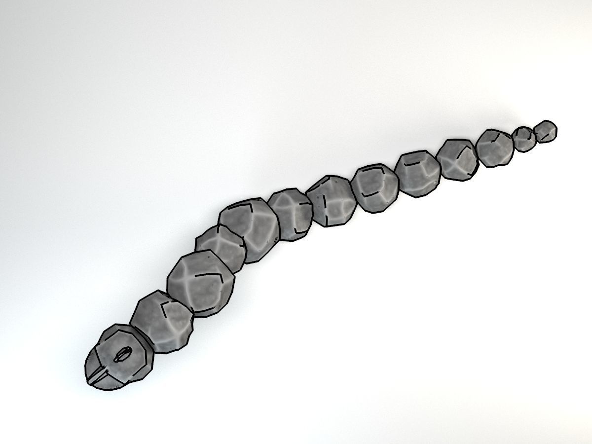 Onix Pokemon Rigged Low-poly 3D model_5