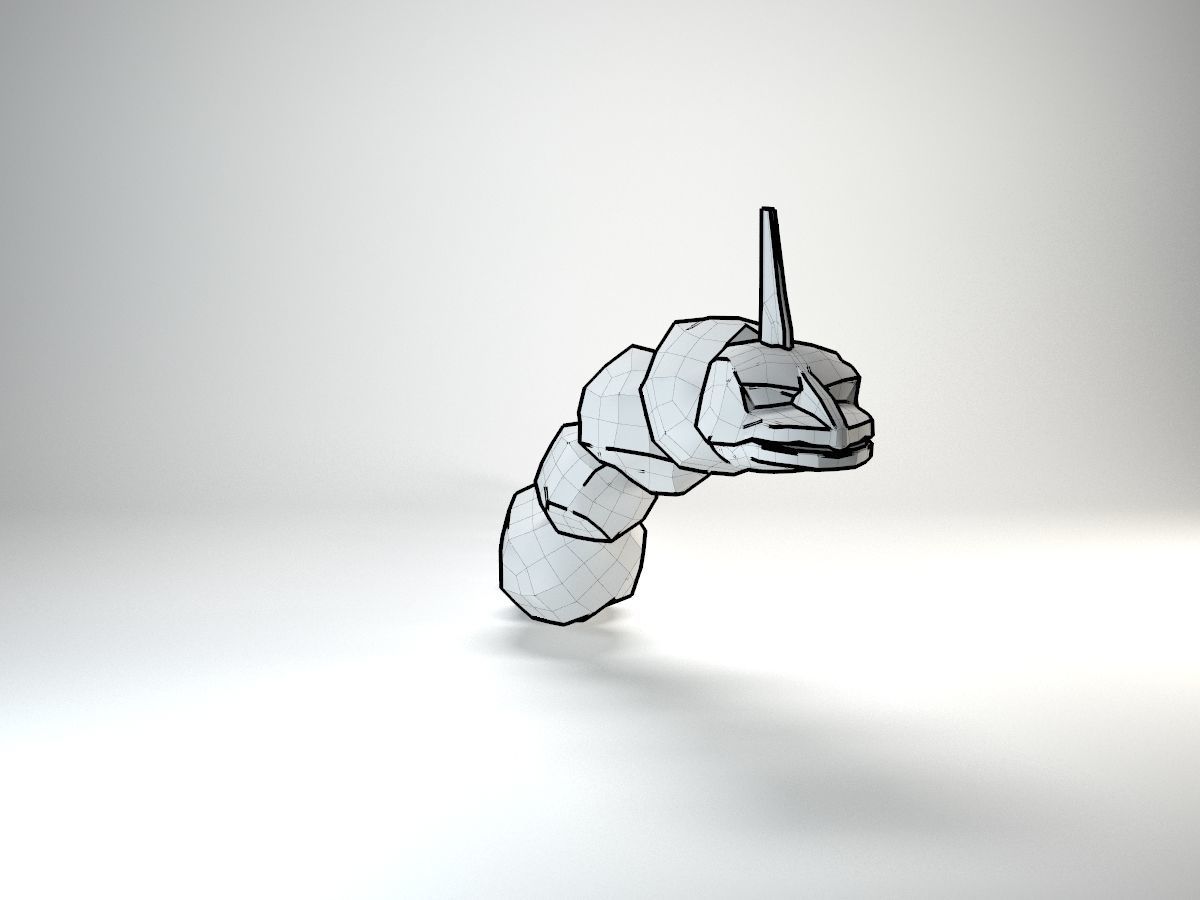 Onix Pokemon Rigged Low-poly 3D model_13