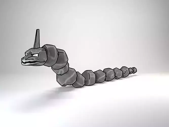 Onix Pokemon Rigged Low-poly 3D model