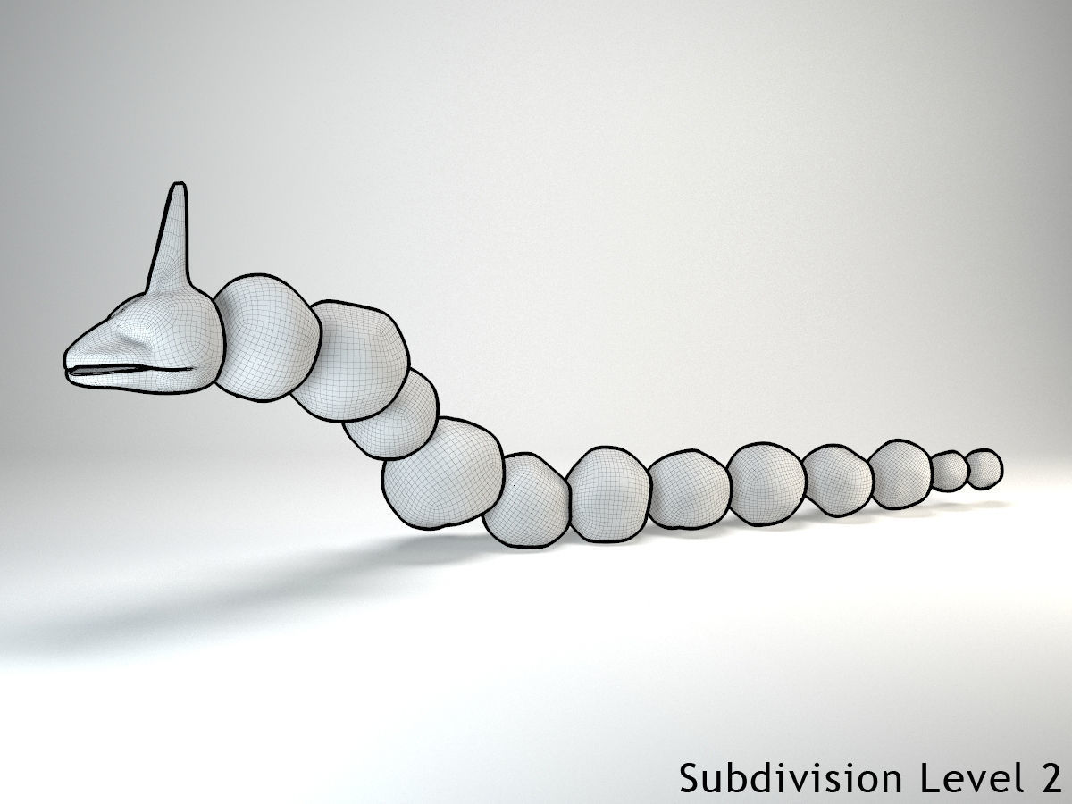Onix Pokemon Rigged Low-poly 3D model_8