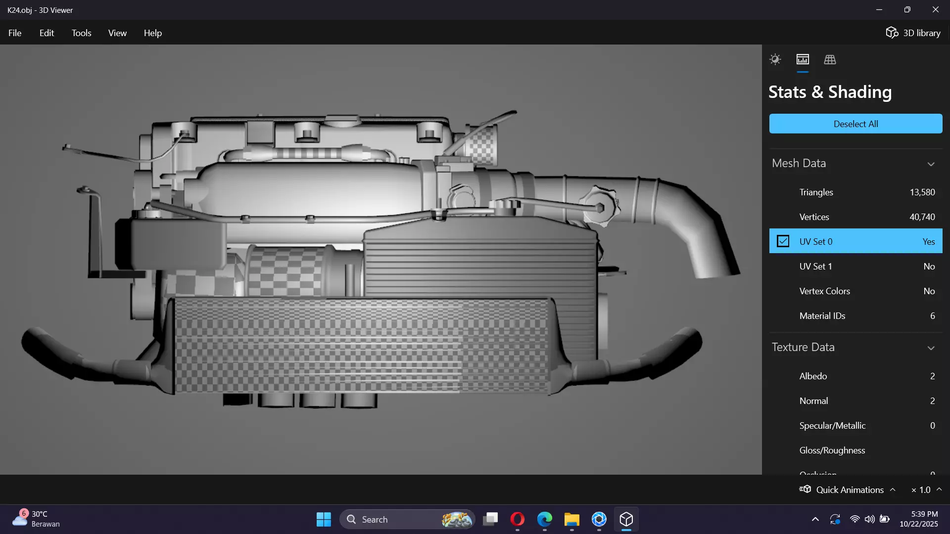 Honda K24 VTEC Engine Low-poly 3D model_23