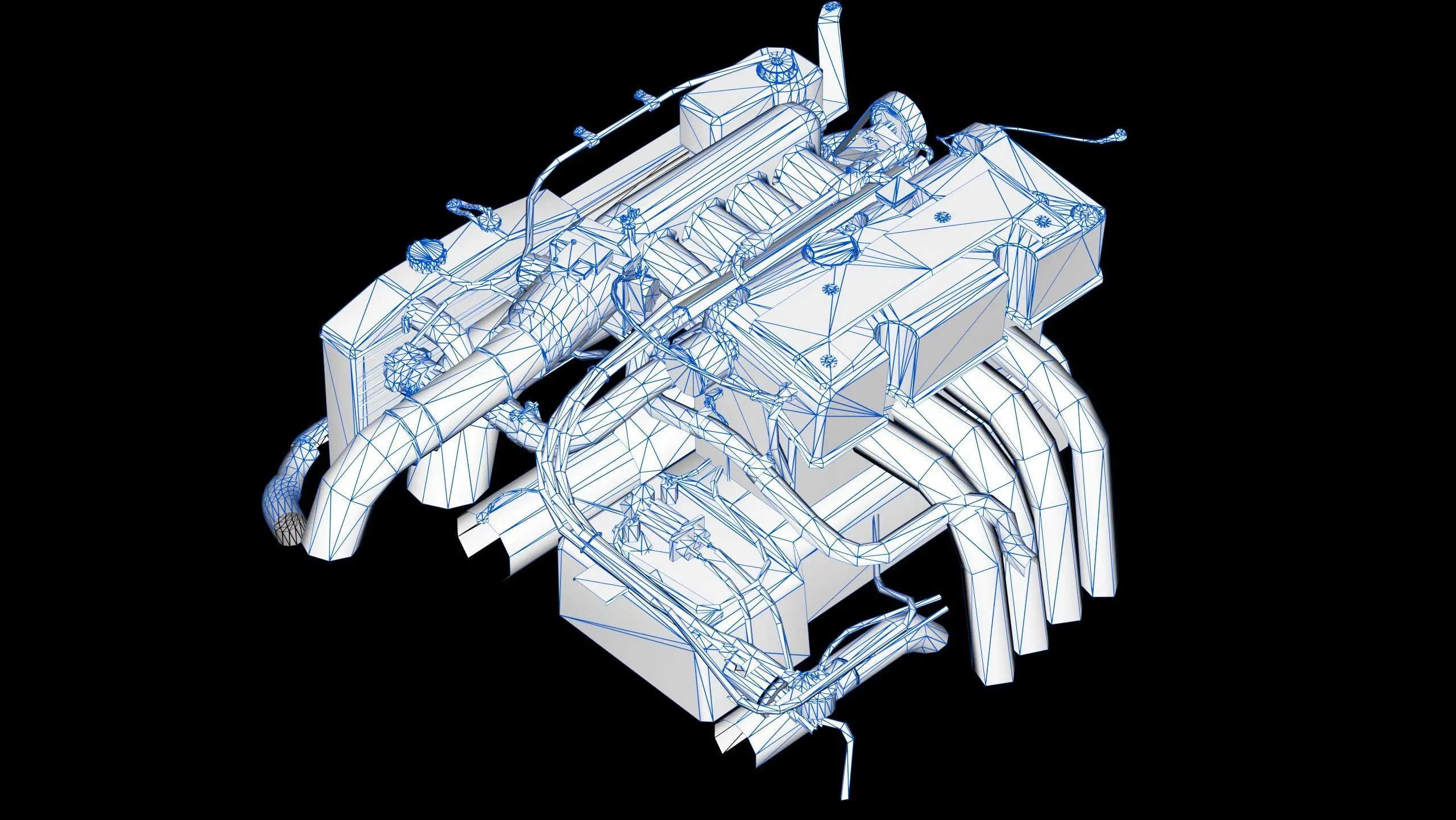 Honda K24 VTEC Engine Low-poly 3D model_19