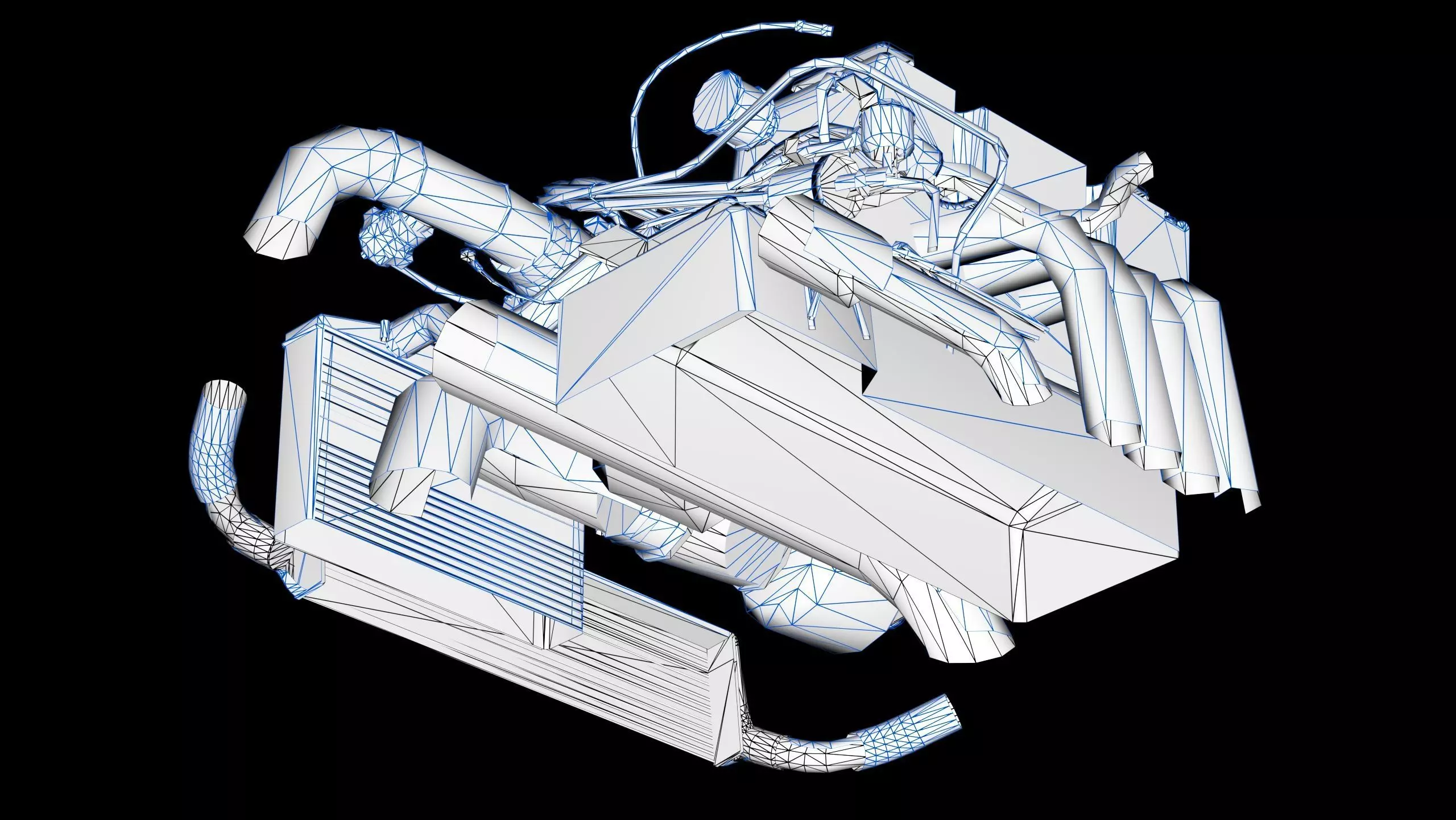 Honda K24 VTEC Engine Low-poly 3D model_20