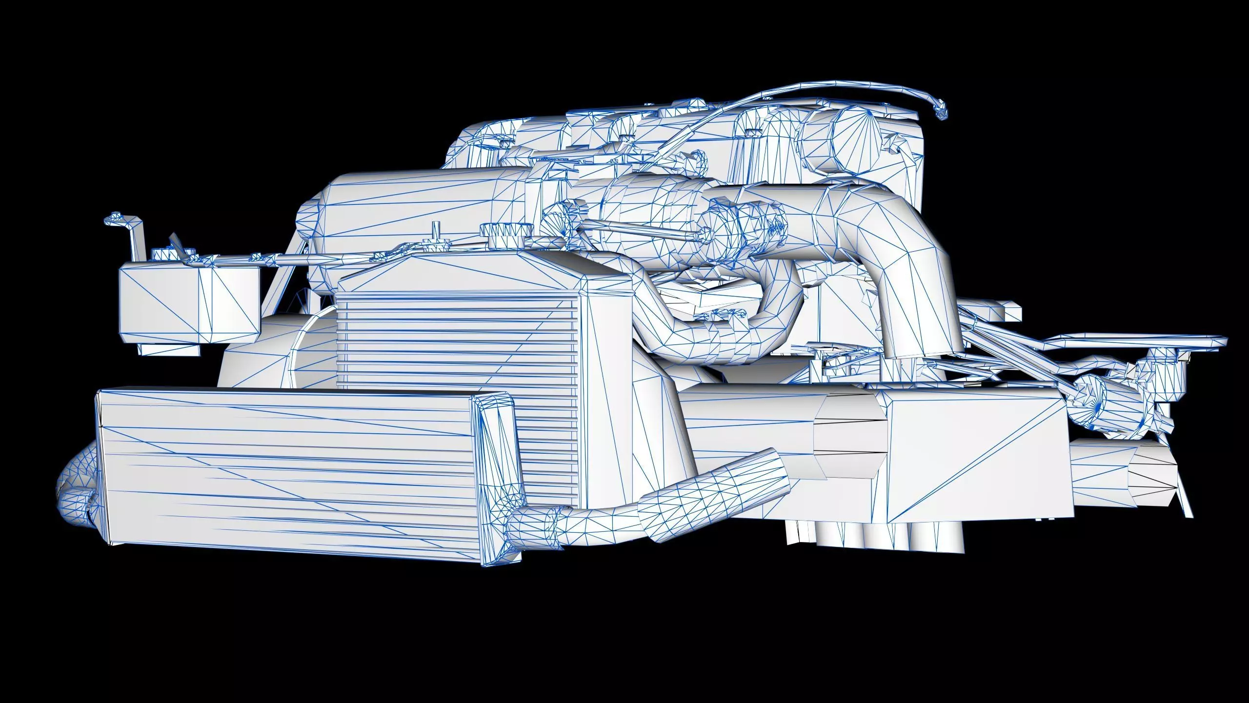 Honda K24 VTEC Engine Low-poly 3D model_17