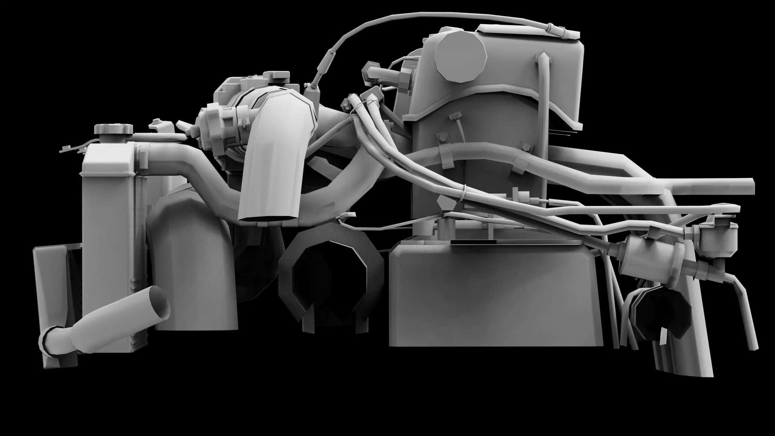 Honda K24 VTEC Engine Low-poly 3D model_11