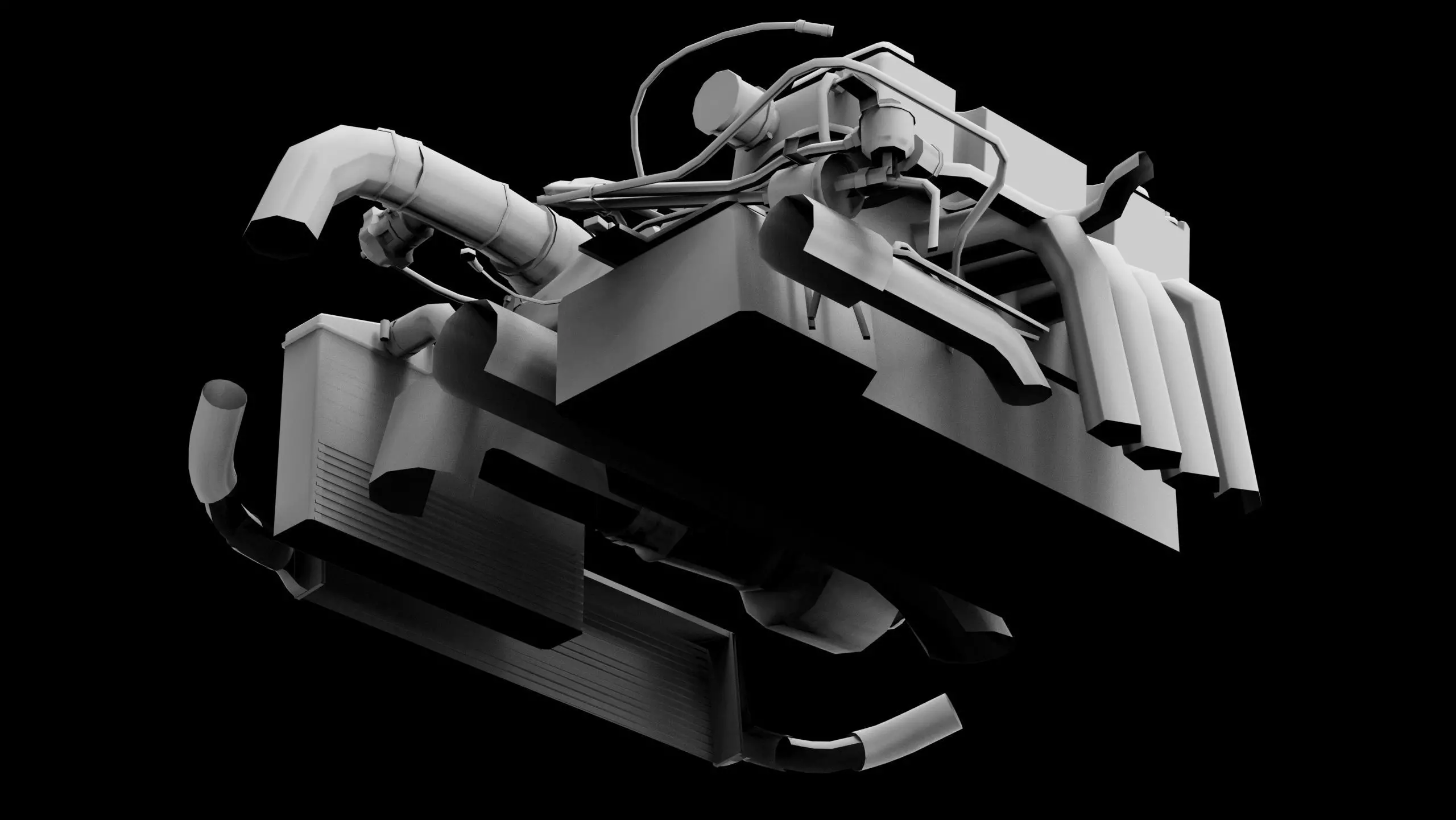 Honda K24 VTEC Engine Low-poly 3D model_13