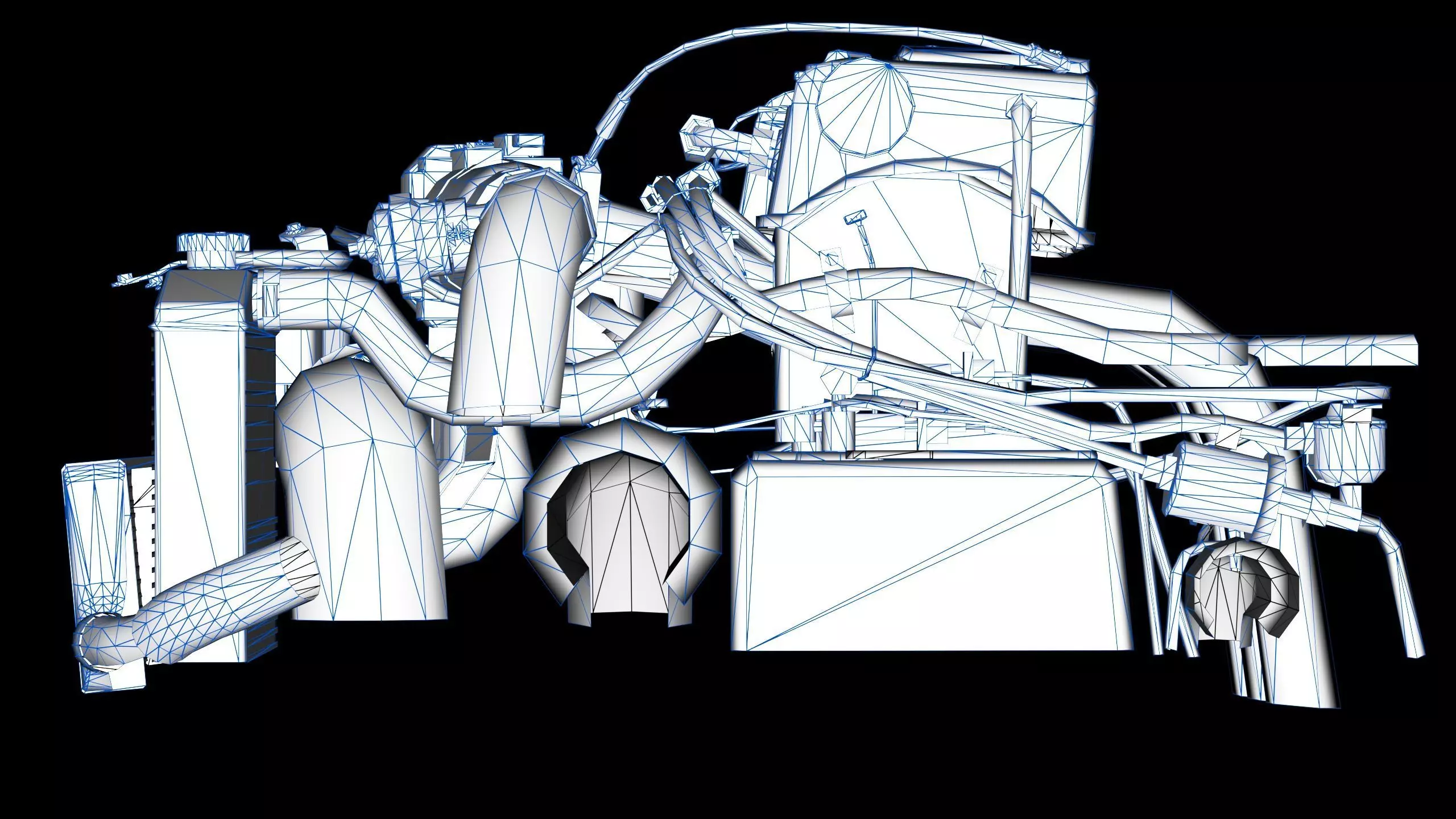 Honda K24 VTEC Engine Low-poly 3D model_18