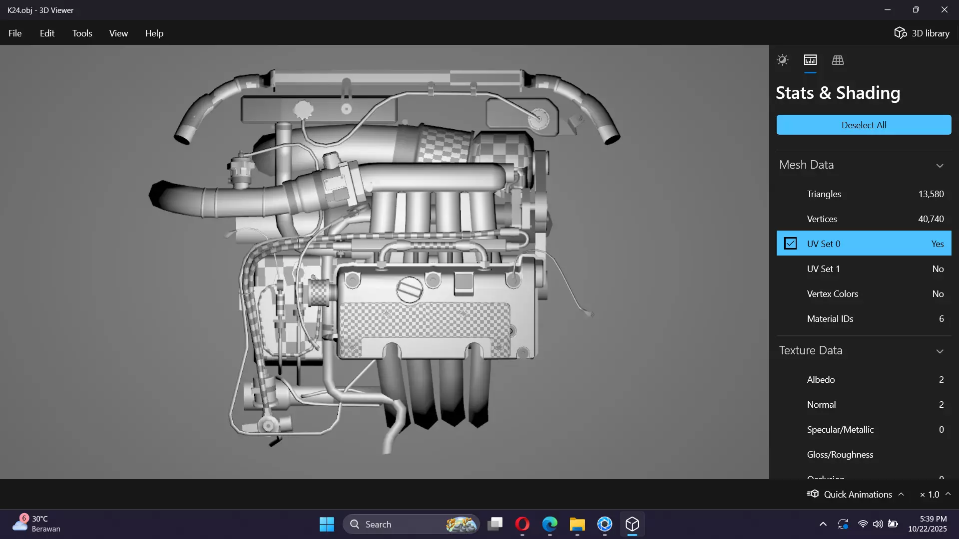 Honda K24 VTEC Engine Low-poly 3D model_24