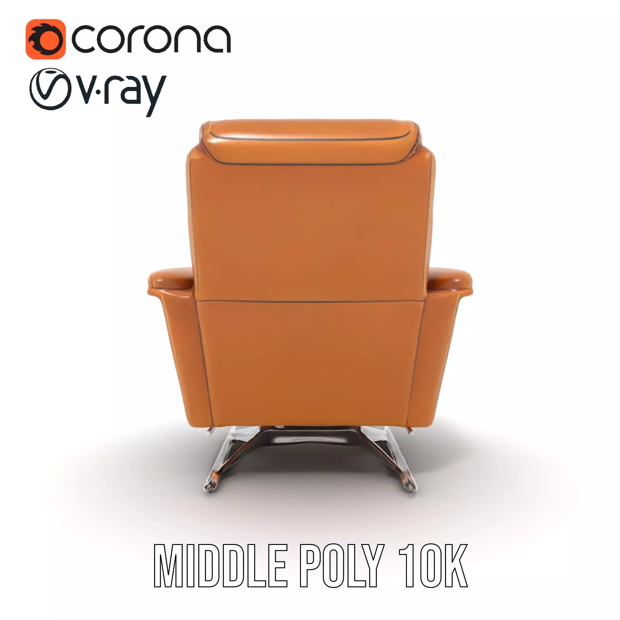 Tan Recliner Chair model pack Low-poly 3D model_27