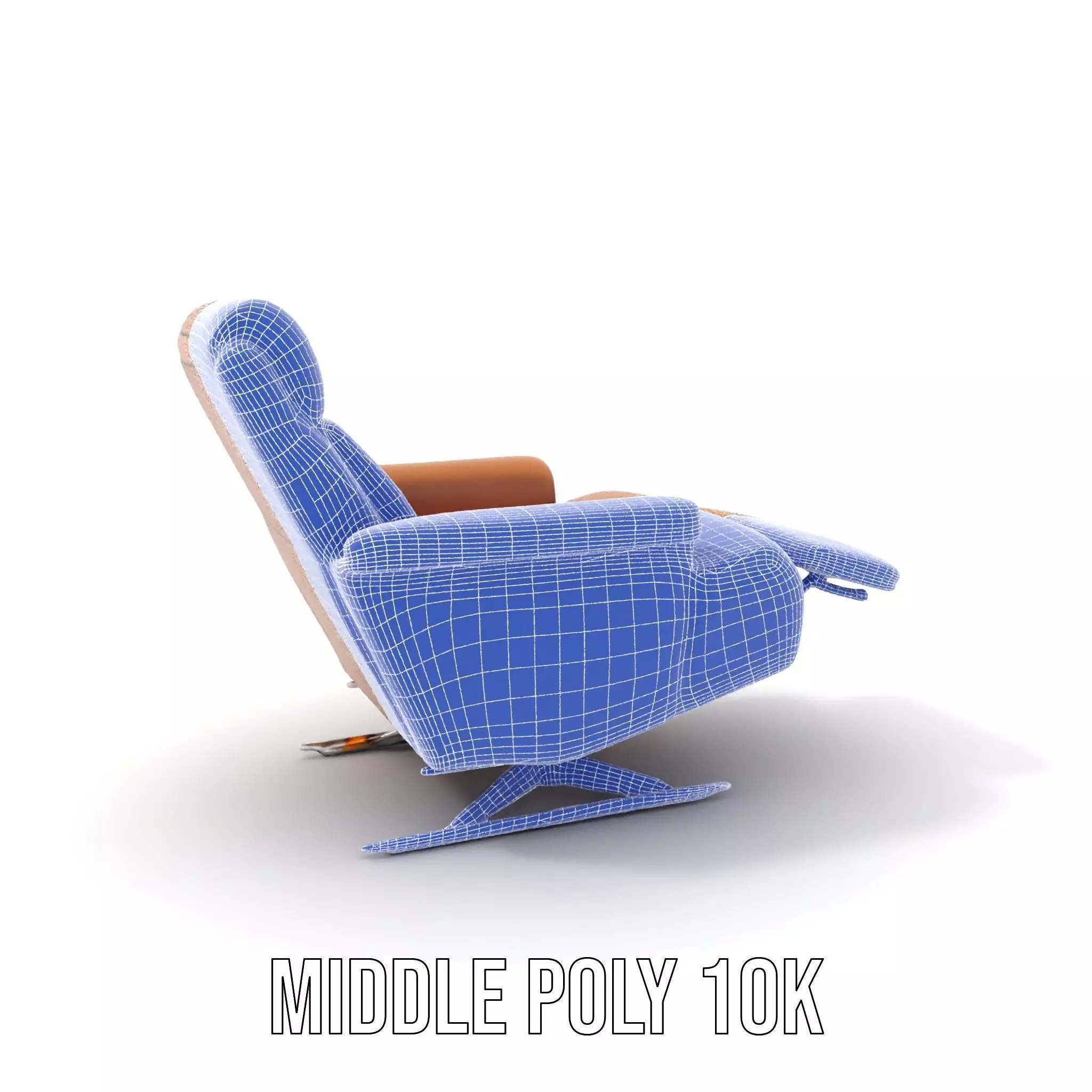 Tan Recliner Chair model pack Low-poly 3D model_19