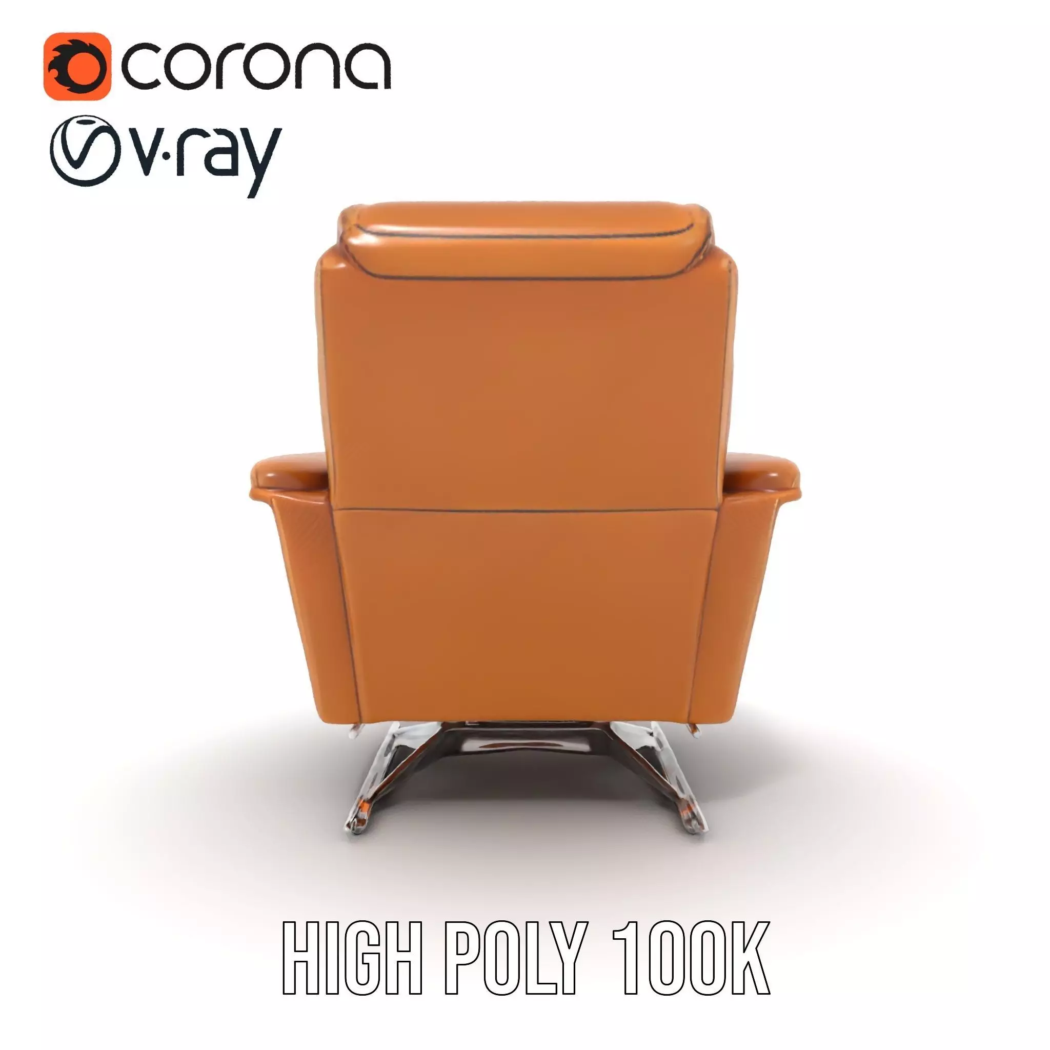 Tan Recliner Chair model pack Low-poly 3D model_29