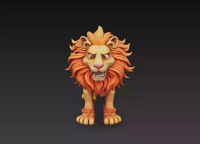 Mythic Roar Lion - Stylized Fantasy 3D Model