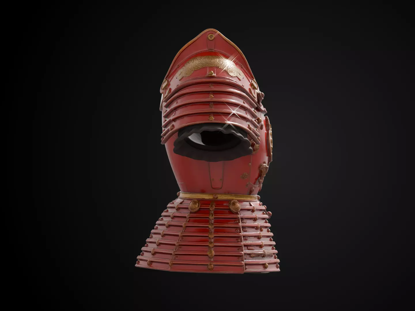 Stylized Samurai Armor - Crimson Clan 3D print model_3