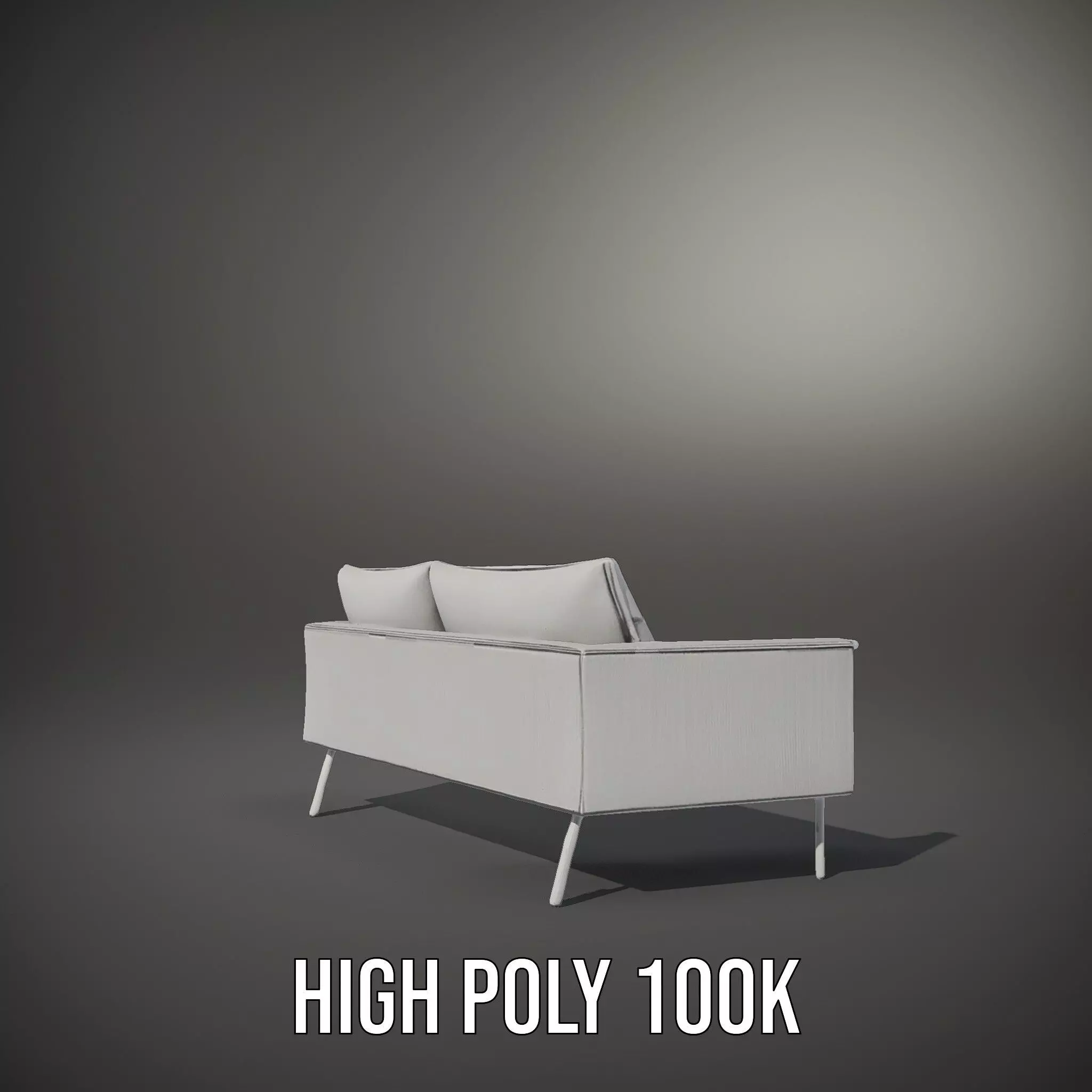 Modern Gray Sofa model pack Low-poly 3D model_11