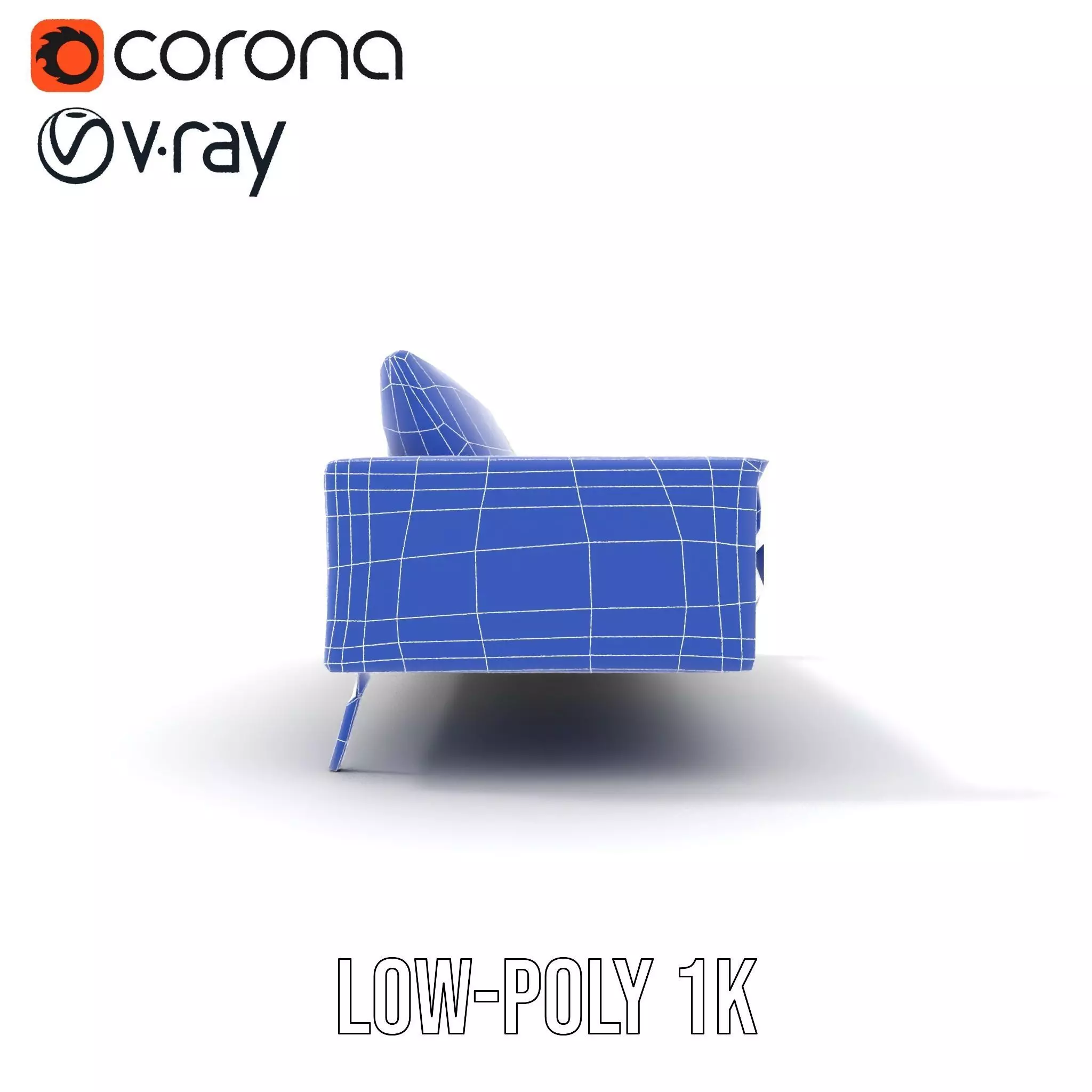 Modern Gray Sofa model pack Low-poly 3D model_17