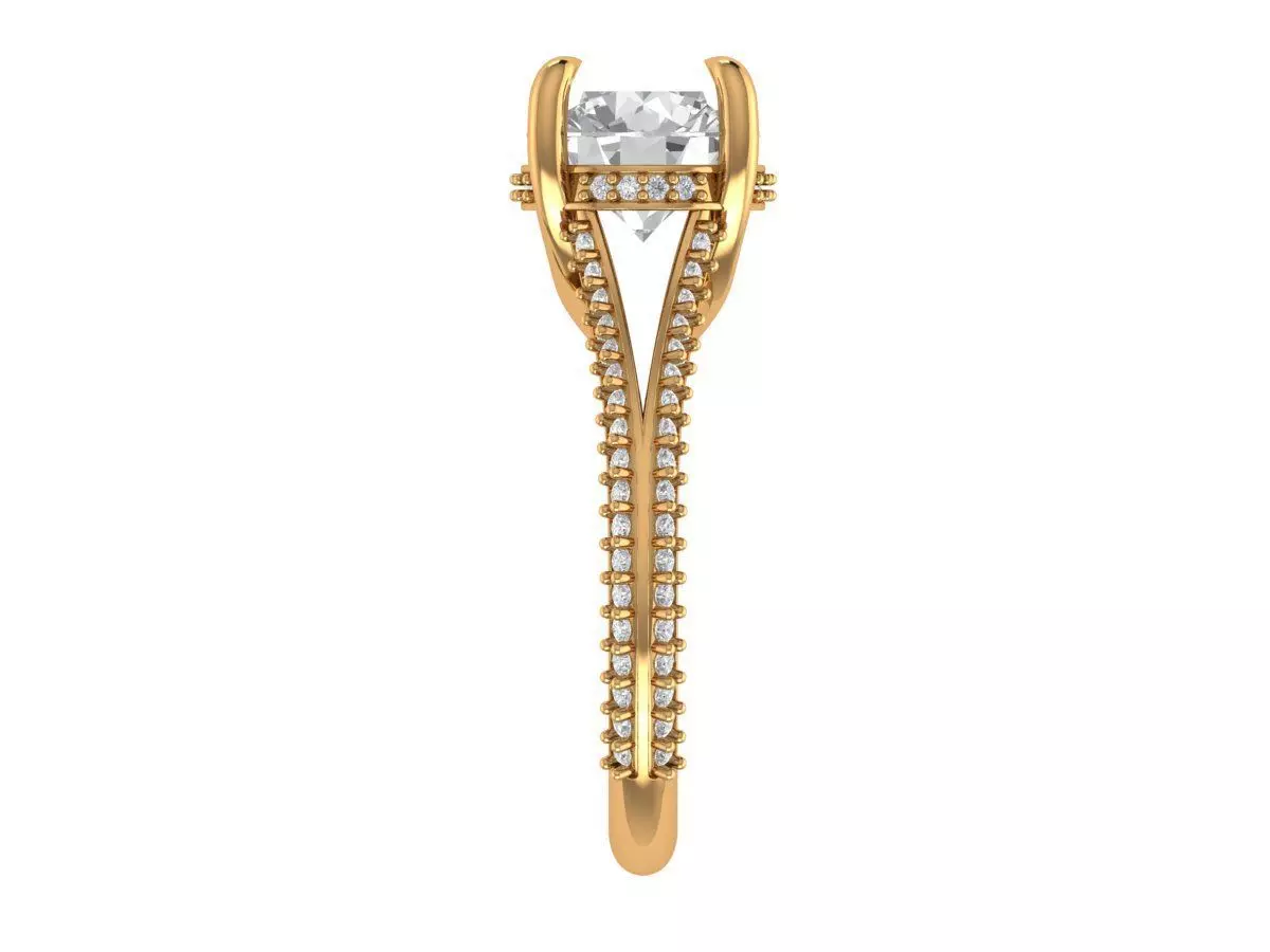 Round Engagement Ring 3D print model_1