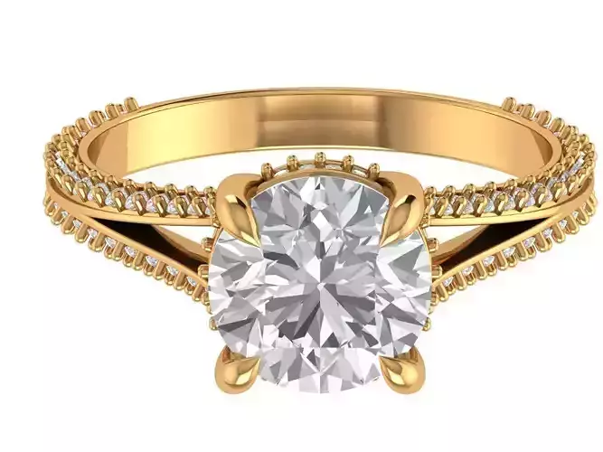 Round Engagement Ring