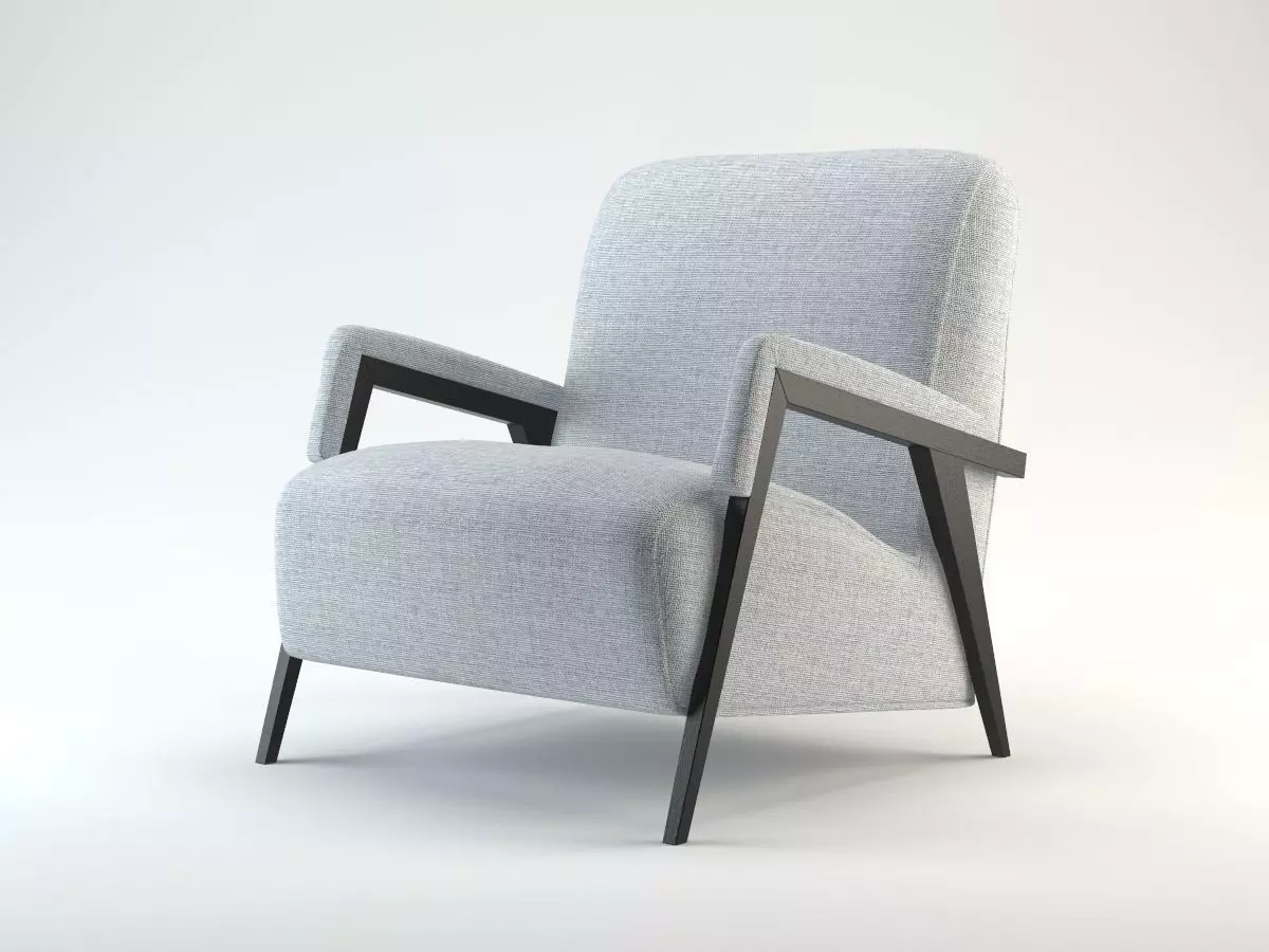 Upholstered Armchair Model 3D model_0