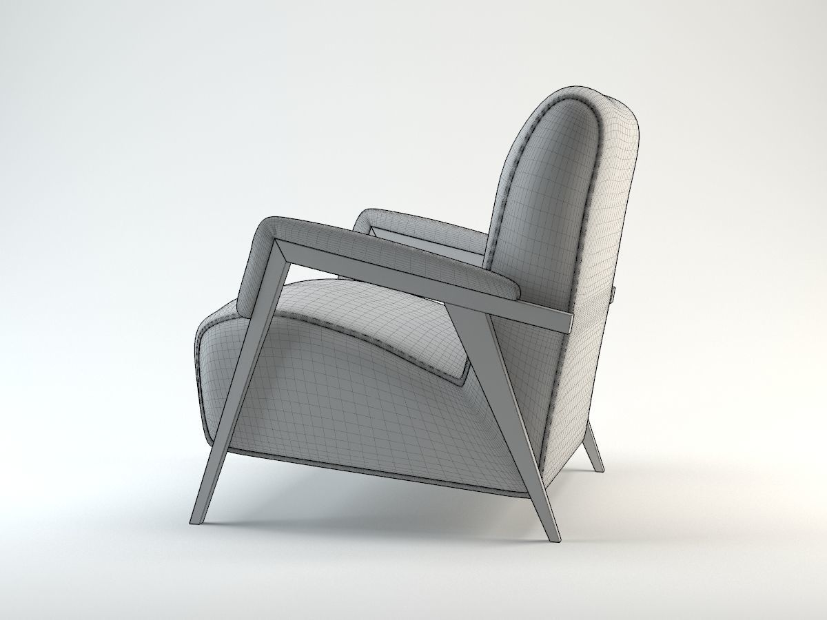 Upholstered Armchair Model 3D model_4