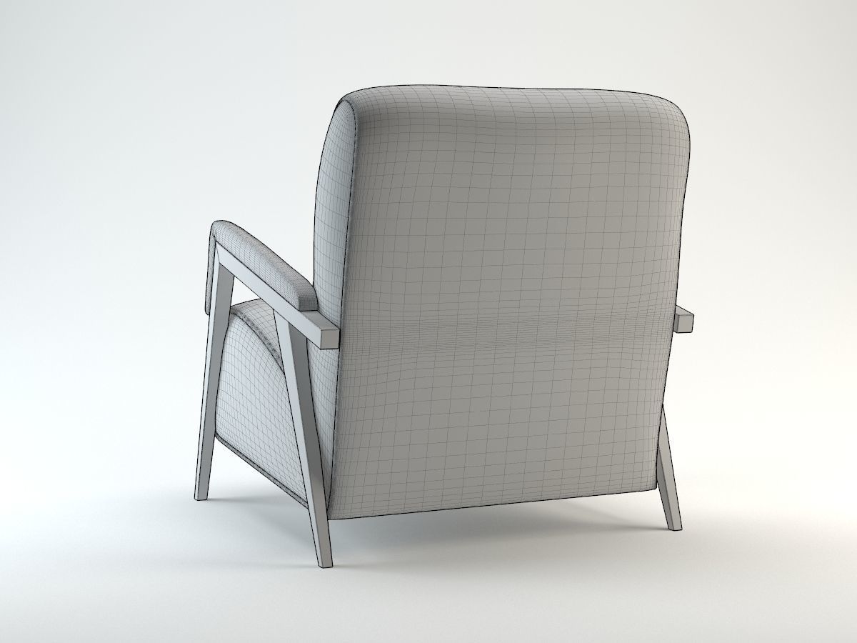 Upholstered Armchair Model 3D model_9
