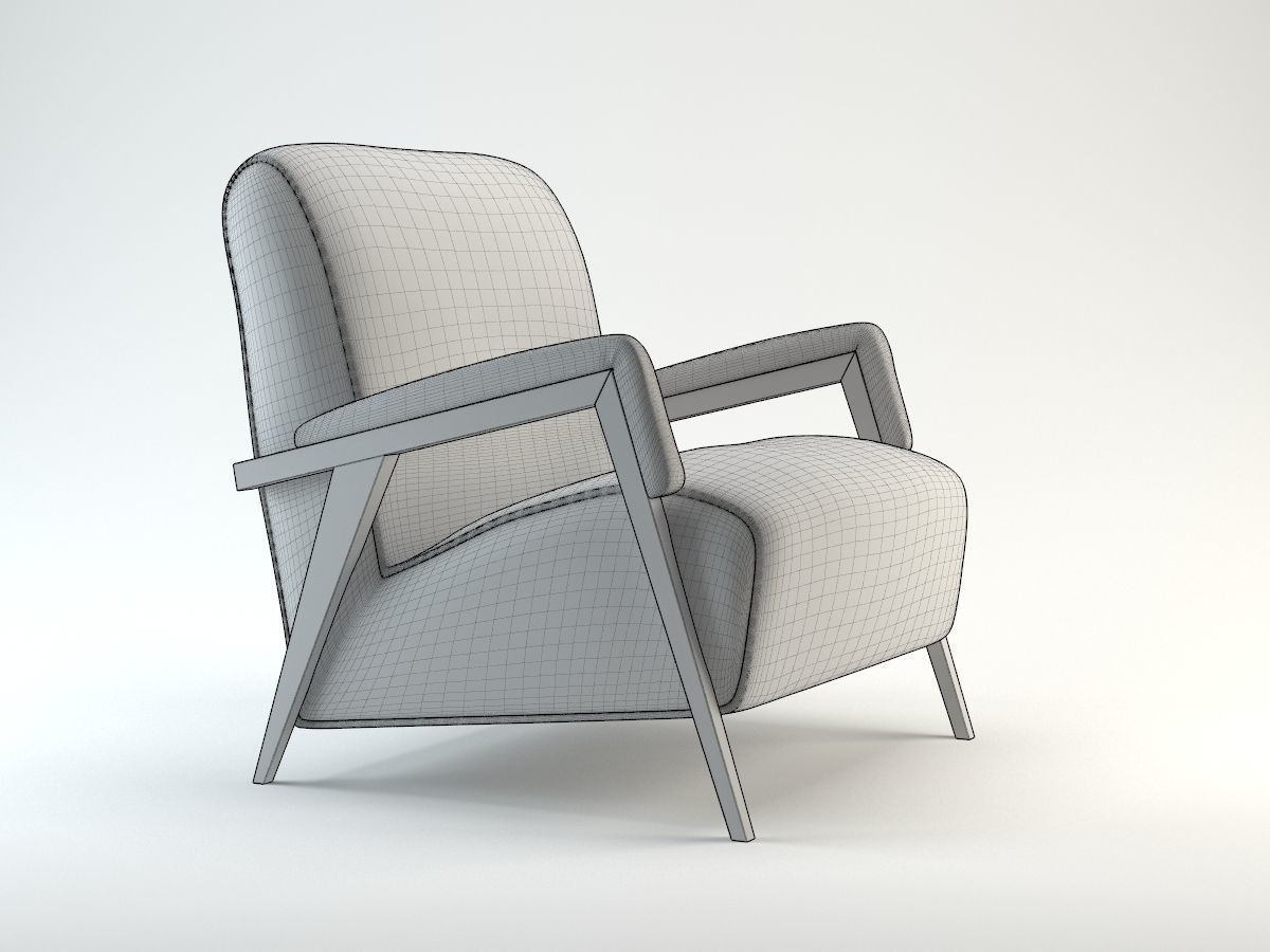 Upholstered Armchair Model 3D model_6