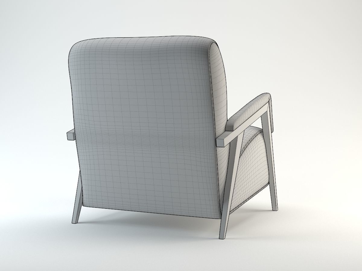 Upholstered Armchair Model 3D model_8