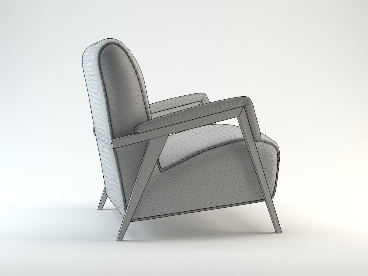 Upholstered Armchair Model 3D model_5