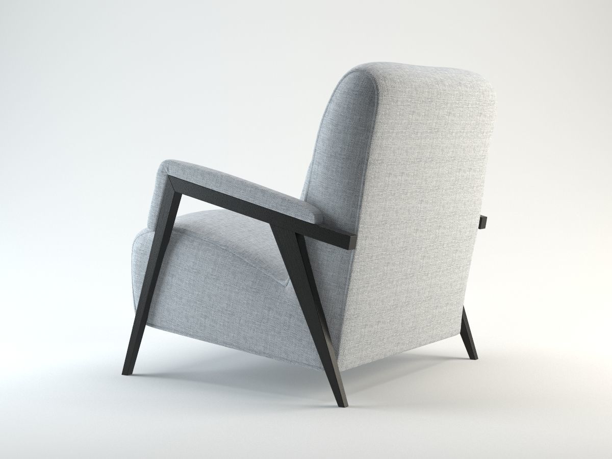 Upholstered Armchair Model 3D model_2
