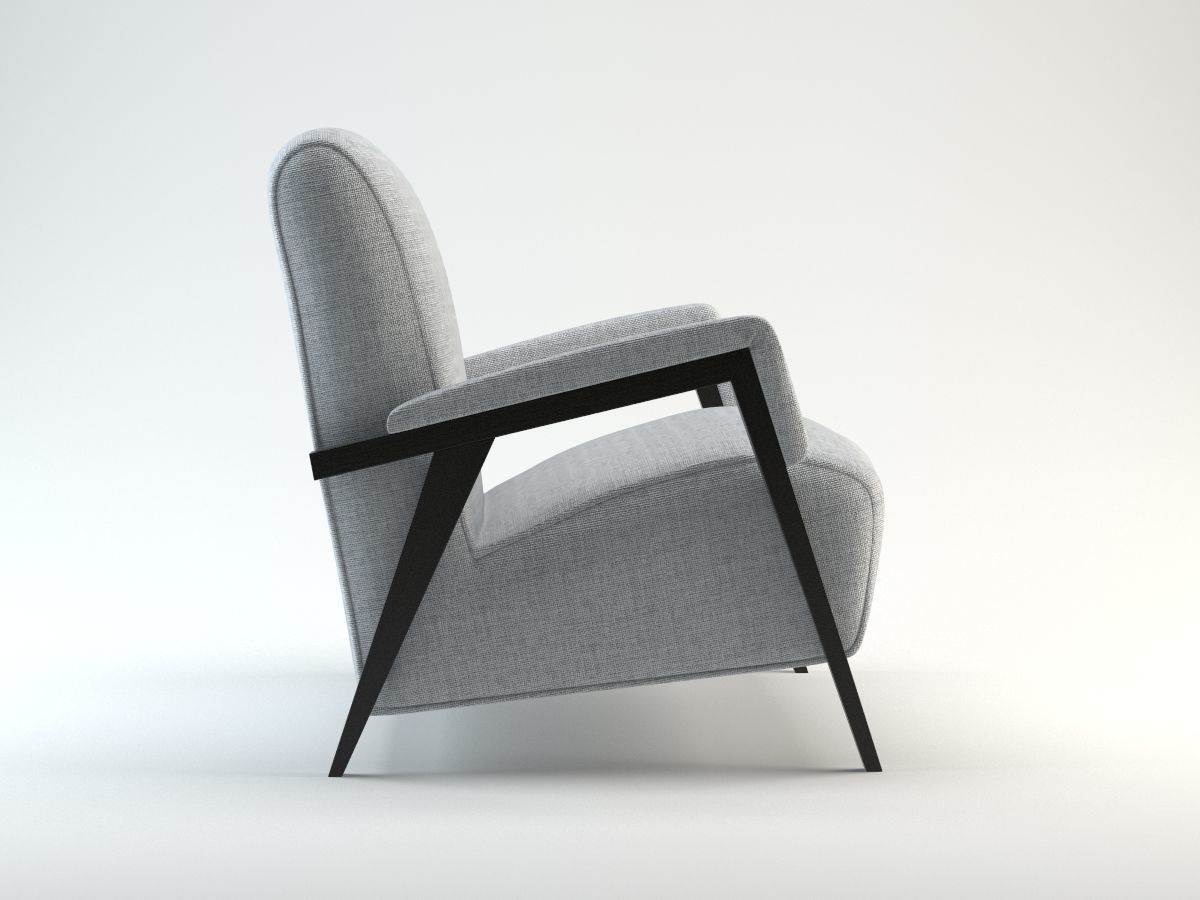 Upholstered Armchair Model 3D model_1