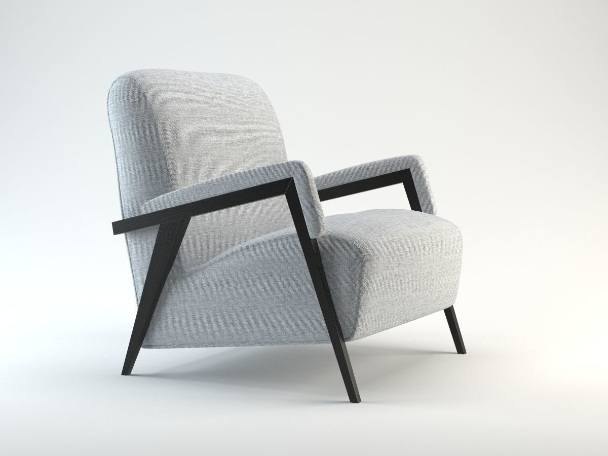 Upholstered Armchair Model 3D model_3