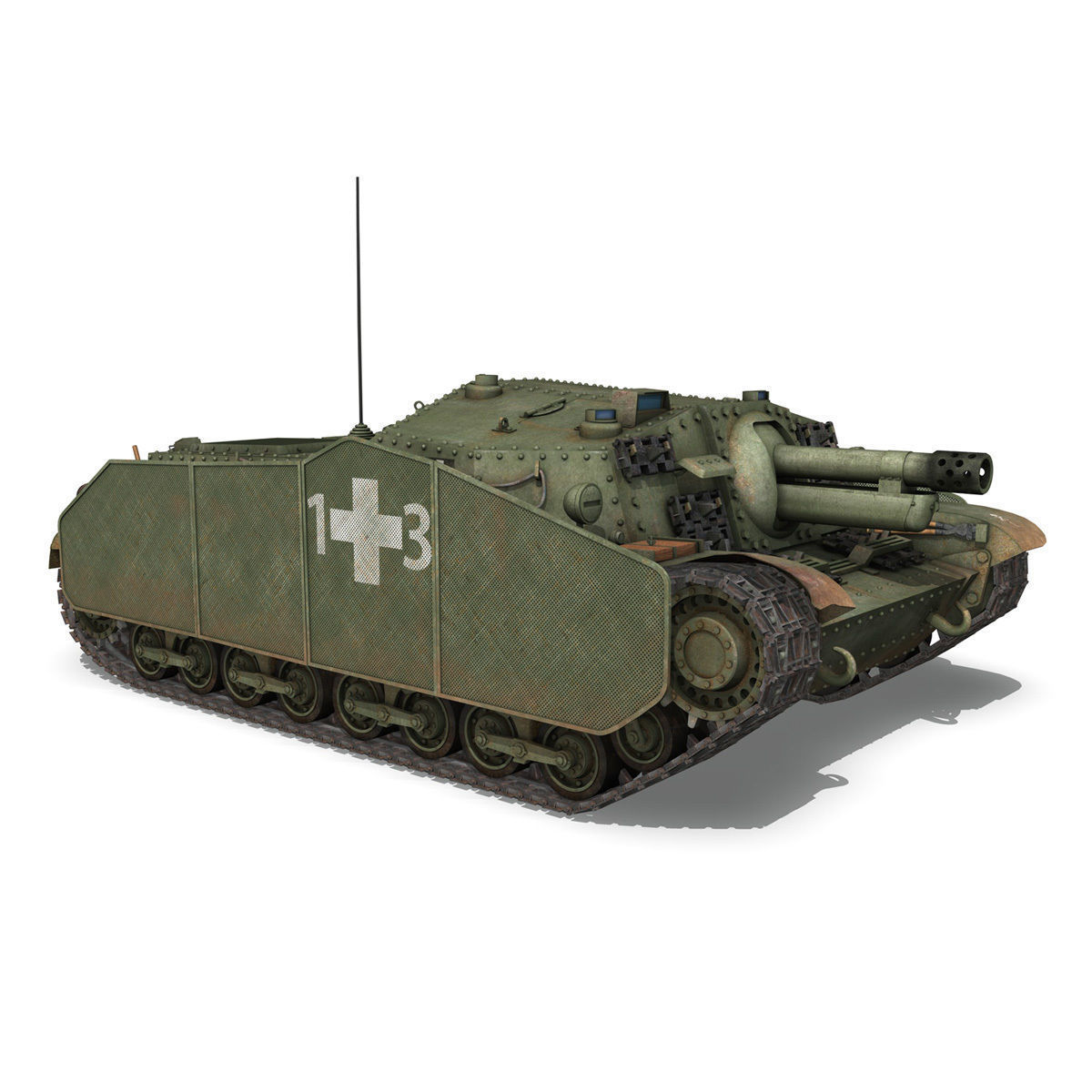 43M Zrinyi II - Hungarian Assault Gun - 1rd Battery 13 3D model_5