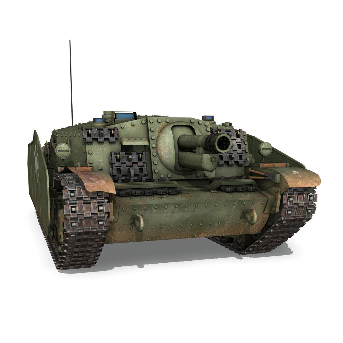 43M Zrinyi II - Hungarian Assault Gun - 1rd Battery 13 3D model_6