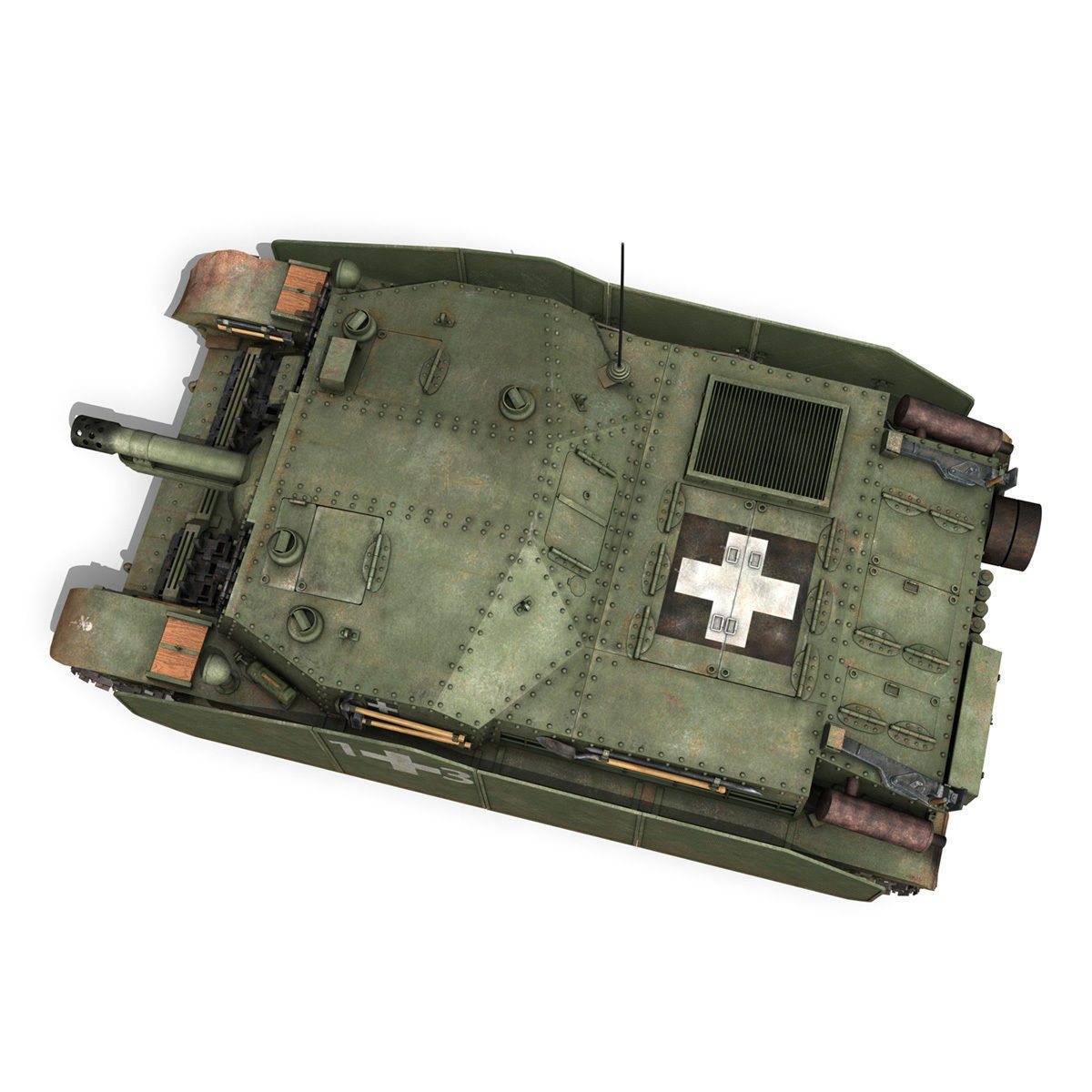 43M Zrinyi II - Hungarian Assault Gun - 1rd Battery 13 3D model_7