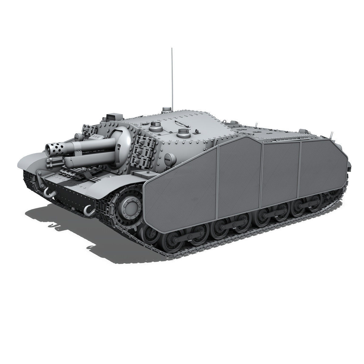 43M Zrinyi II - Hungarian Assault Gun - 1rd Battery 13 3D model_10