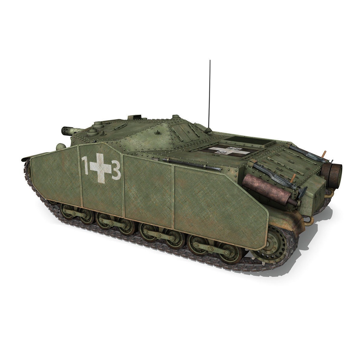 43M Zrinyi II - Hungarian Assault Gun - 1rd Battery 13 3D model_2