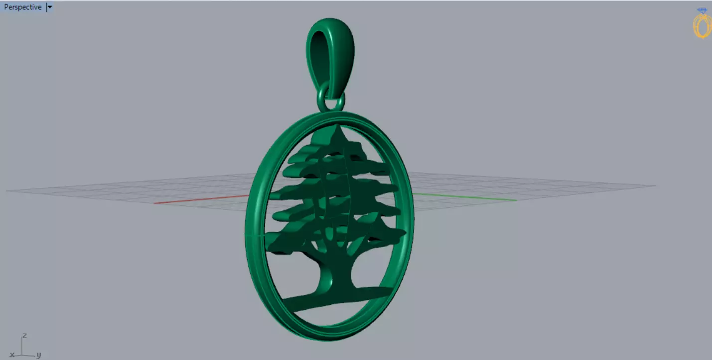 Circle Cedar Tree of Life STL 3DM 3D gold Pendant model gp0040 3D print model_9