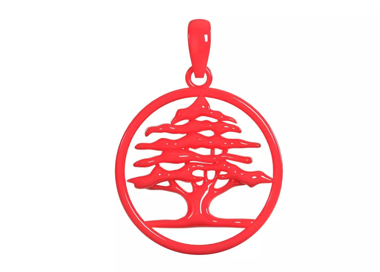 Circle Cedar Tree of Life STL 3DM 3D gold Pendant model gp0040 3D print model_15