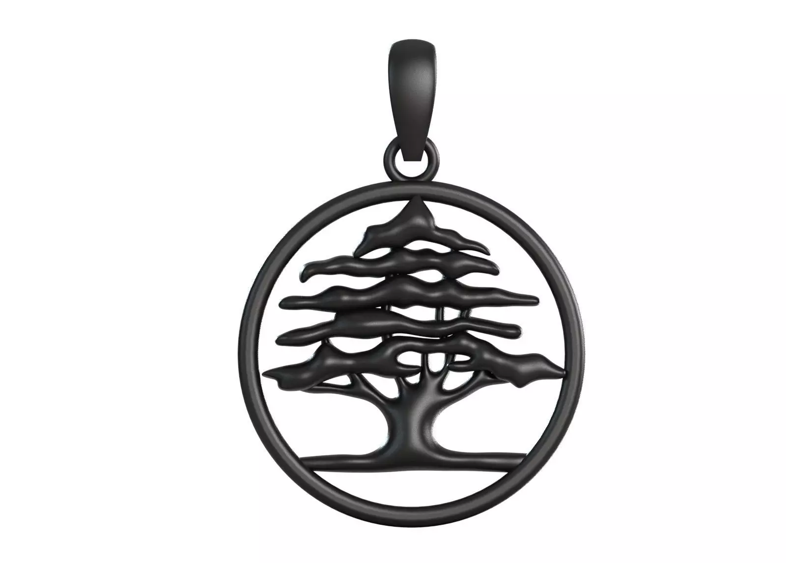 Circle Cedar Tree of Life STL 3DM 3D gold Pendant model gp0040 3D print model_14