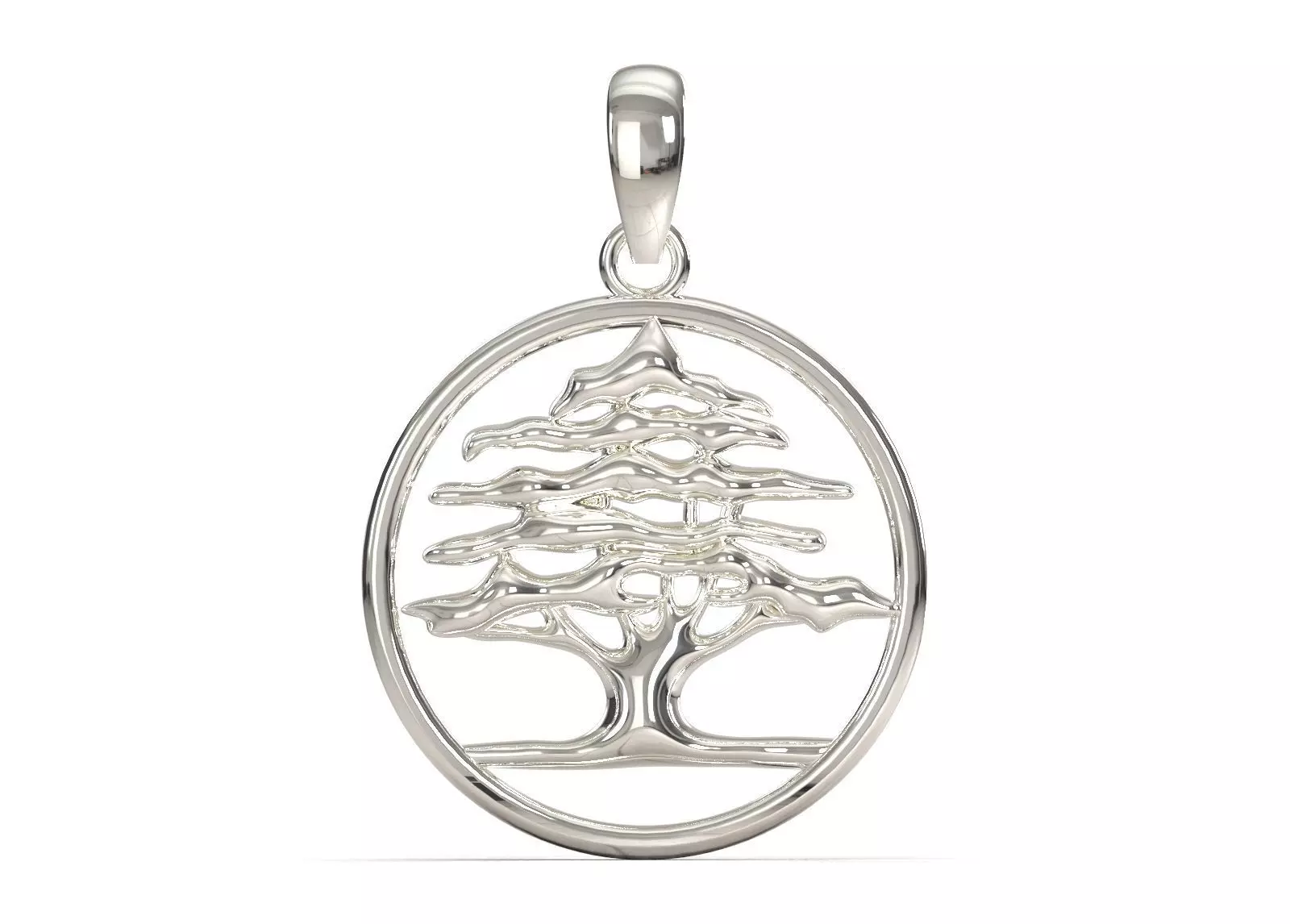 Circle Cedar Tree of Life STL 3DM 3D gold Pendant model gp0040 3D print model_10